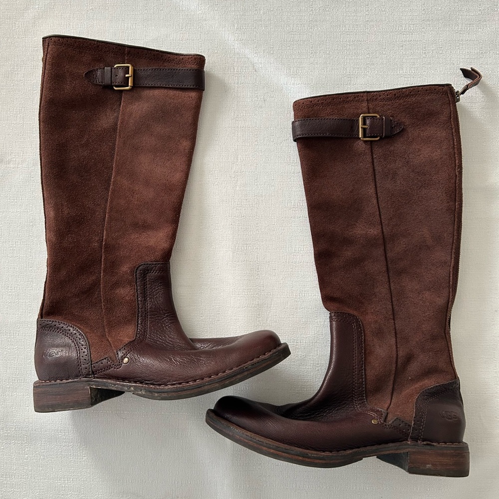 Ugg Castile Java Australian Leather Riding Boots - image 1